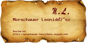 Morschauer Leonidász névjegykártya